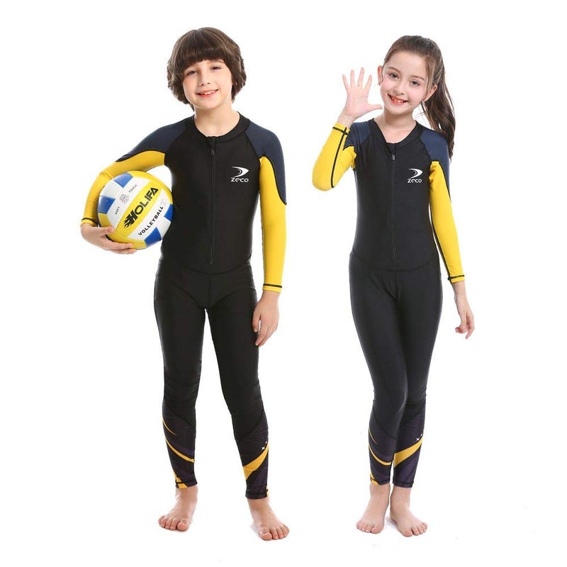 ZCCO Kids Swimsuit, Boys and Girls Full Sunsuit, UPF50+ Rash Guard Wetsuit, Swimwear - Image 2